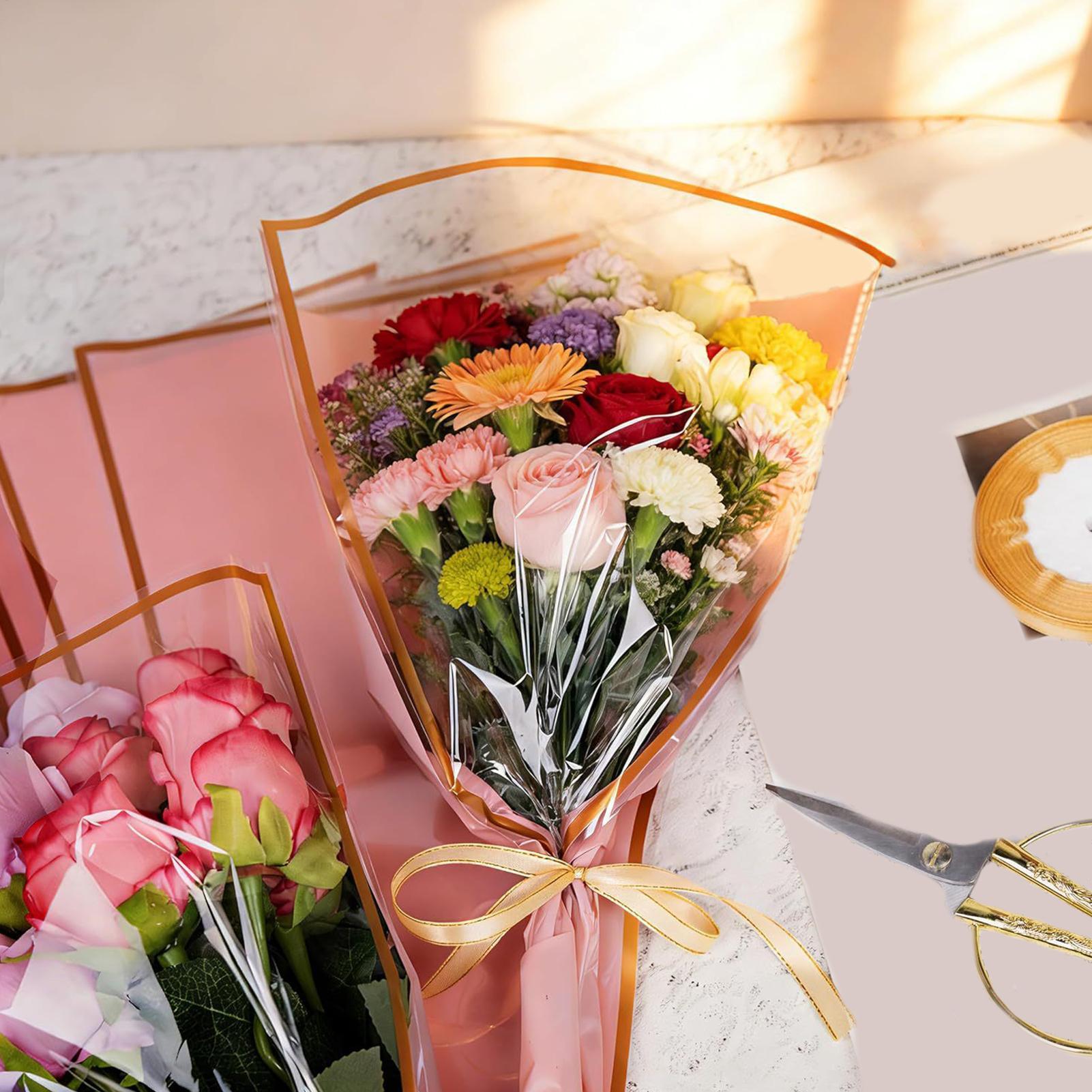 Florist Supply Ribbon - أكياس باقات الزهور 50 قطعة مع