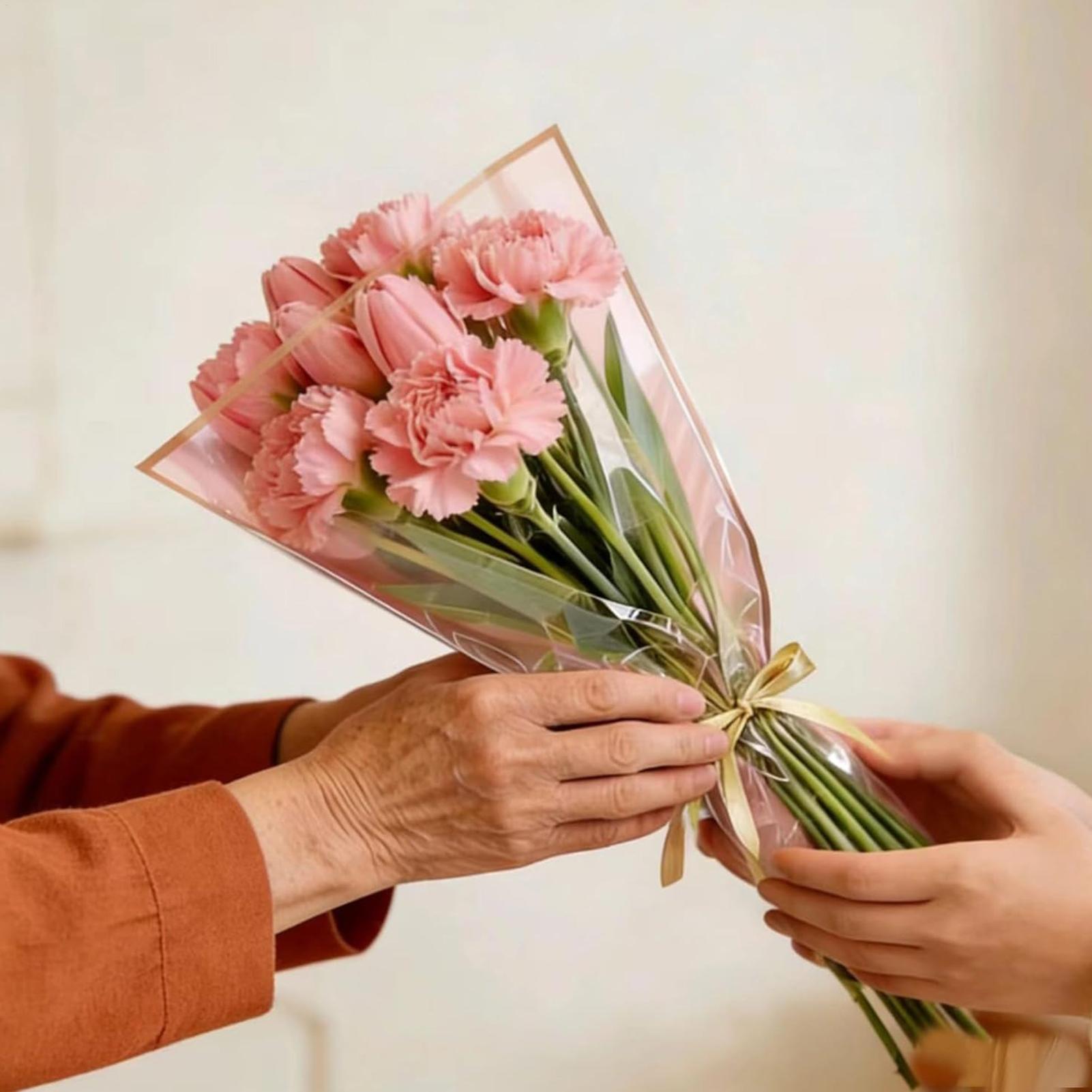 أكياس تغليف الزهور 50 قطعة مع  - مراجعة Florist Supply Ribbon وسعره