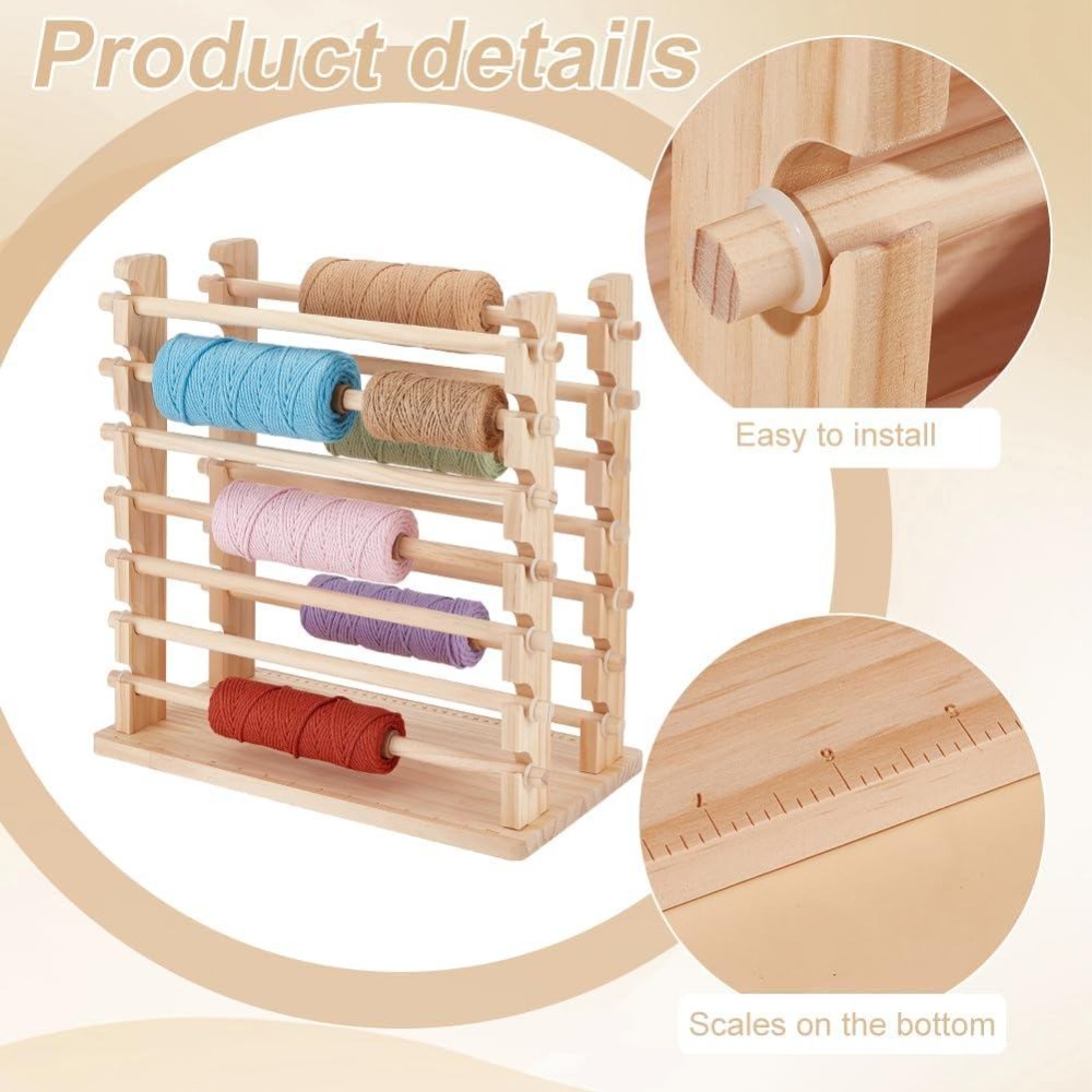 حامل شرائط خشبي بصفين، منظم لف - مراجعة Florist Supply Ribbon وسعره
