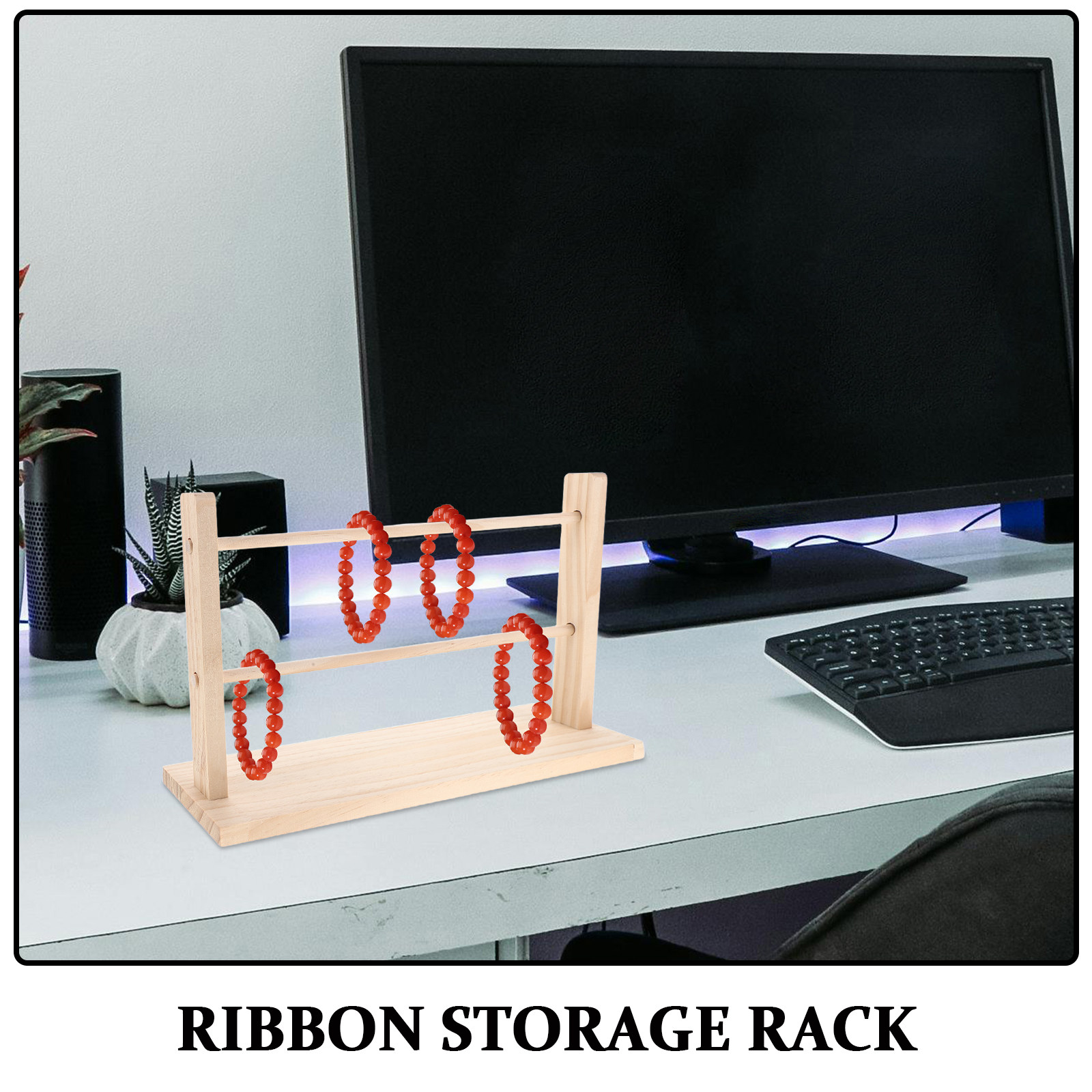 حامل خشبي لتنظيم الأشرطة، رف ت - مراجعة Florist Supply Ribbon وسعره