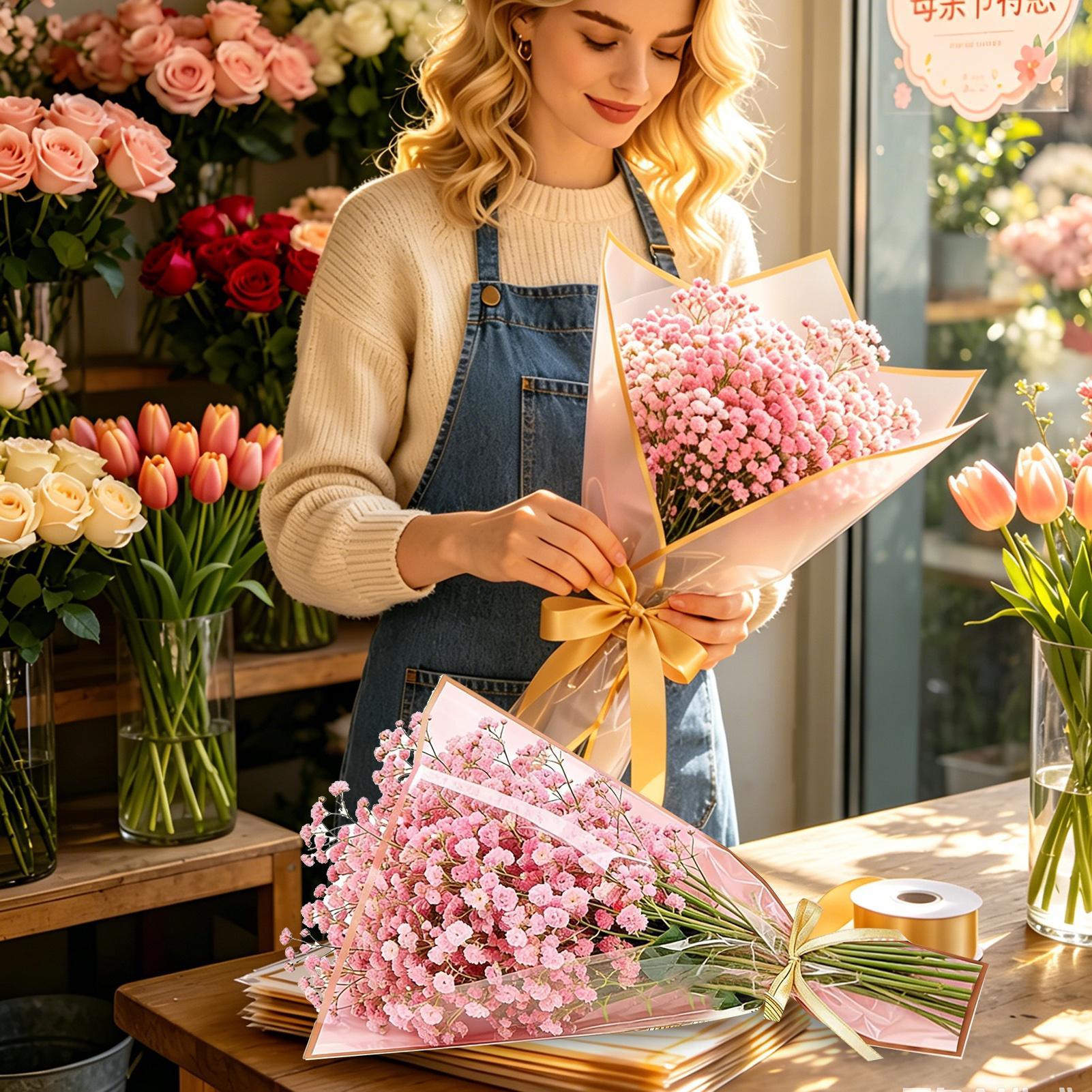 أكياس باقات الزهور 50 قطعة مع  - مراجعة Florist Supply Ribbon وسعره